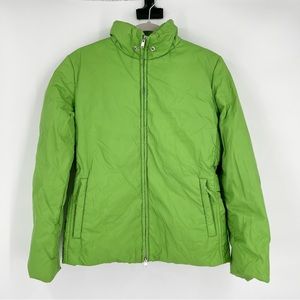 United Colors of Benetton Green Down Feather Filled Zip Up Jacket Women’s Small